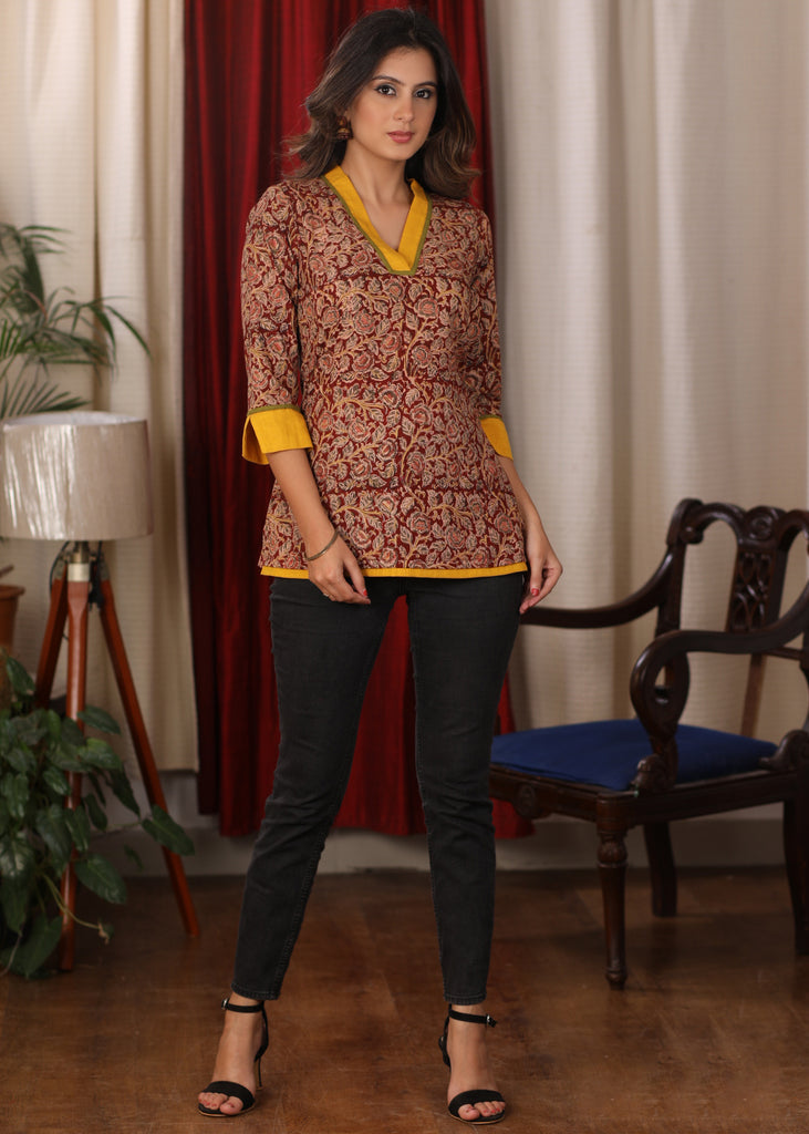 Exclusive Kalamkari print Top