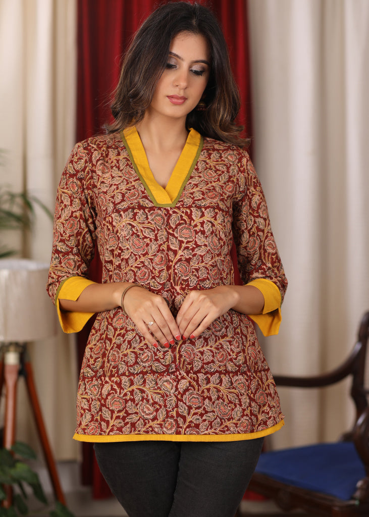 Exclusive Kalamkari print Top