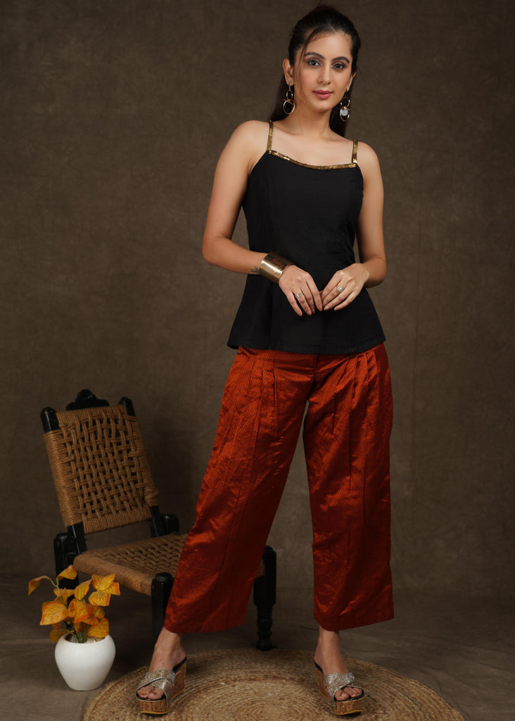 Elegant Khun wide leg ankle length pant