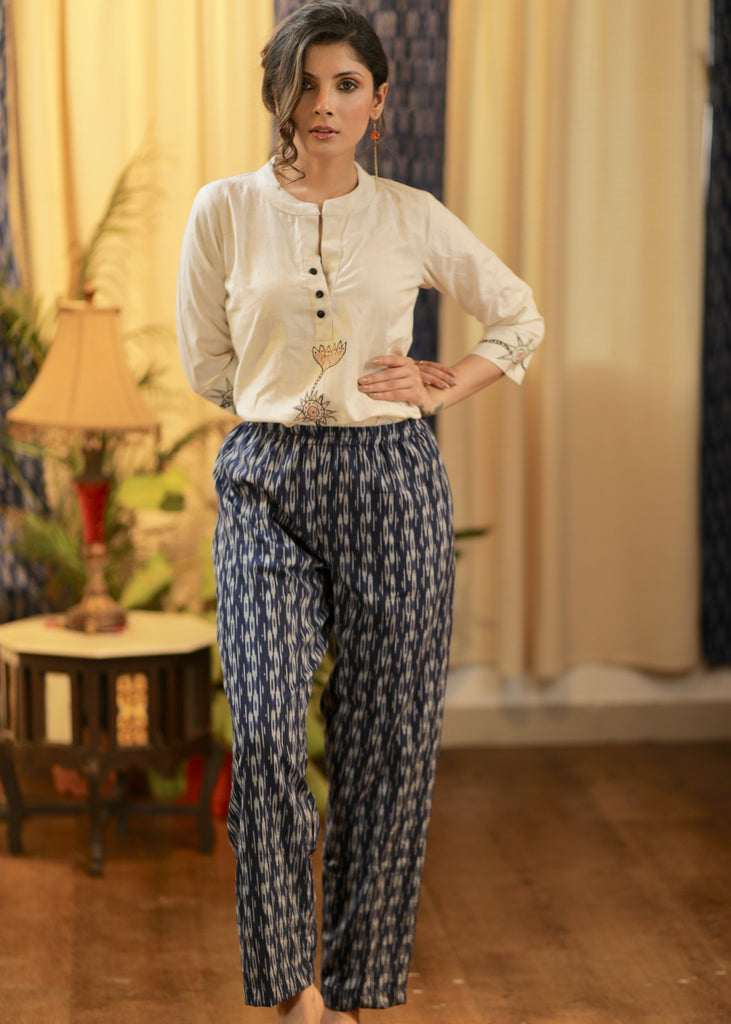 Exclusive pure cotton comfort fit Ikat pant
