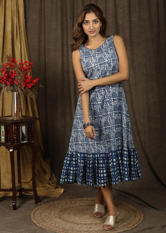 Smart-casual-floral-indigo-dress