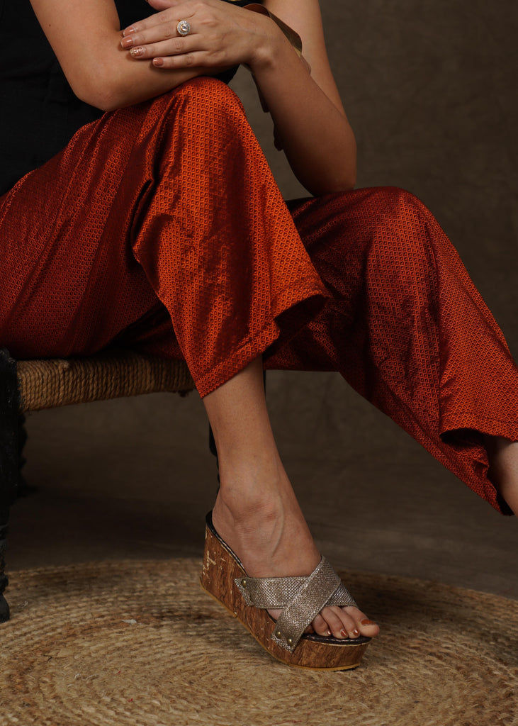 Elegant Khun wide leg ankle length pant