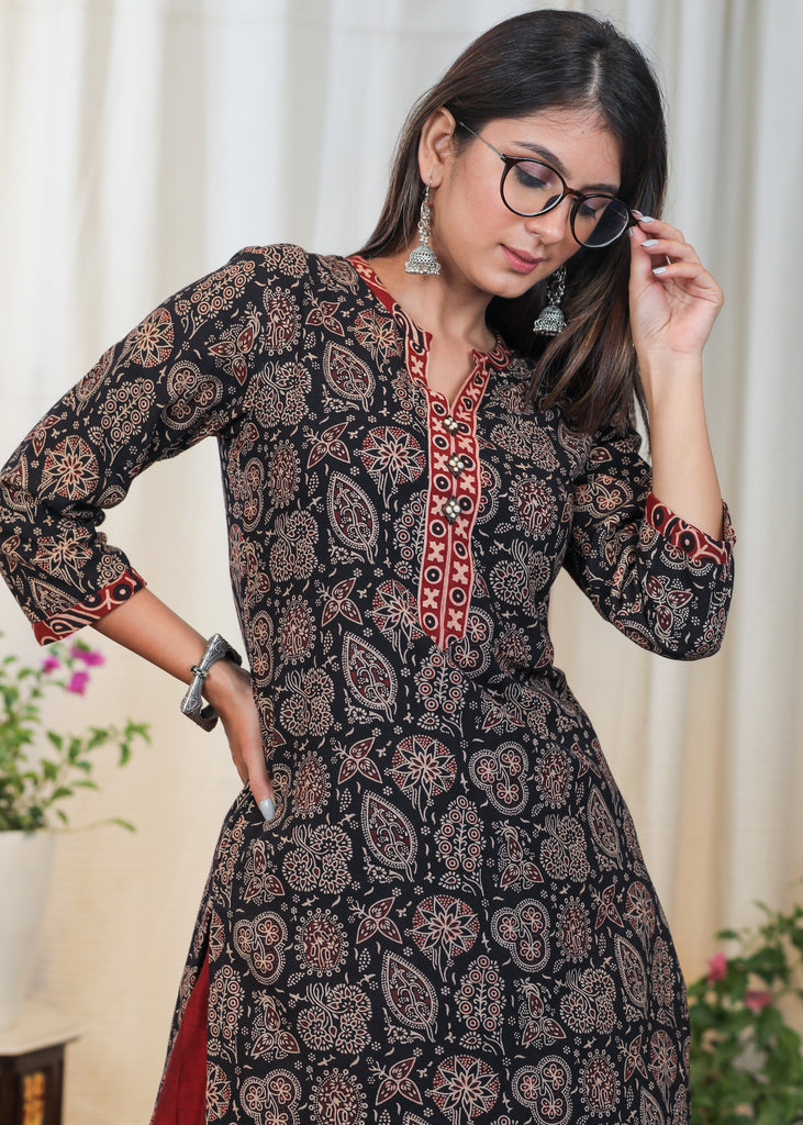 Beautiful Ajrakh Combination Tunic