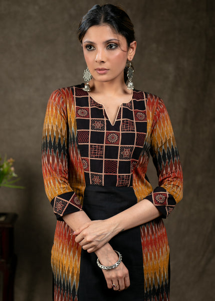 Trendy Ikat and Ajrakh Cotton Tunic