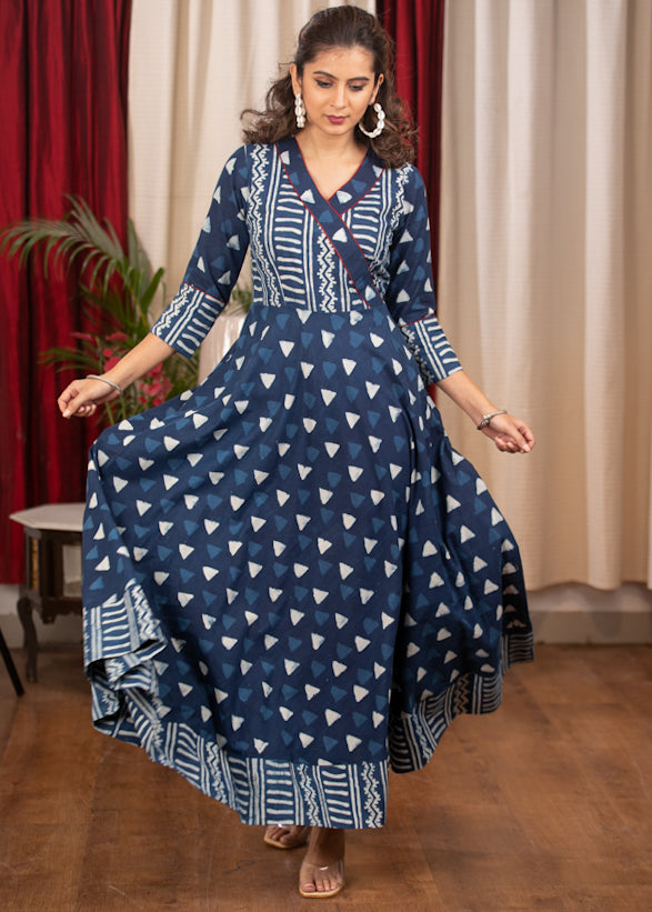Beautifully Designed Trendy Indigo evening gown