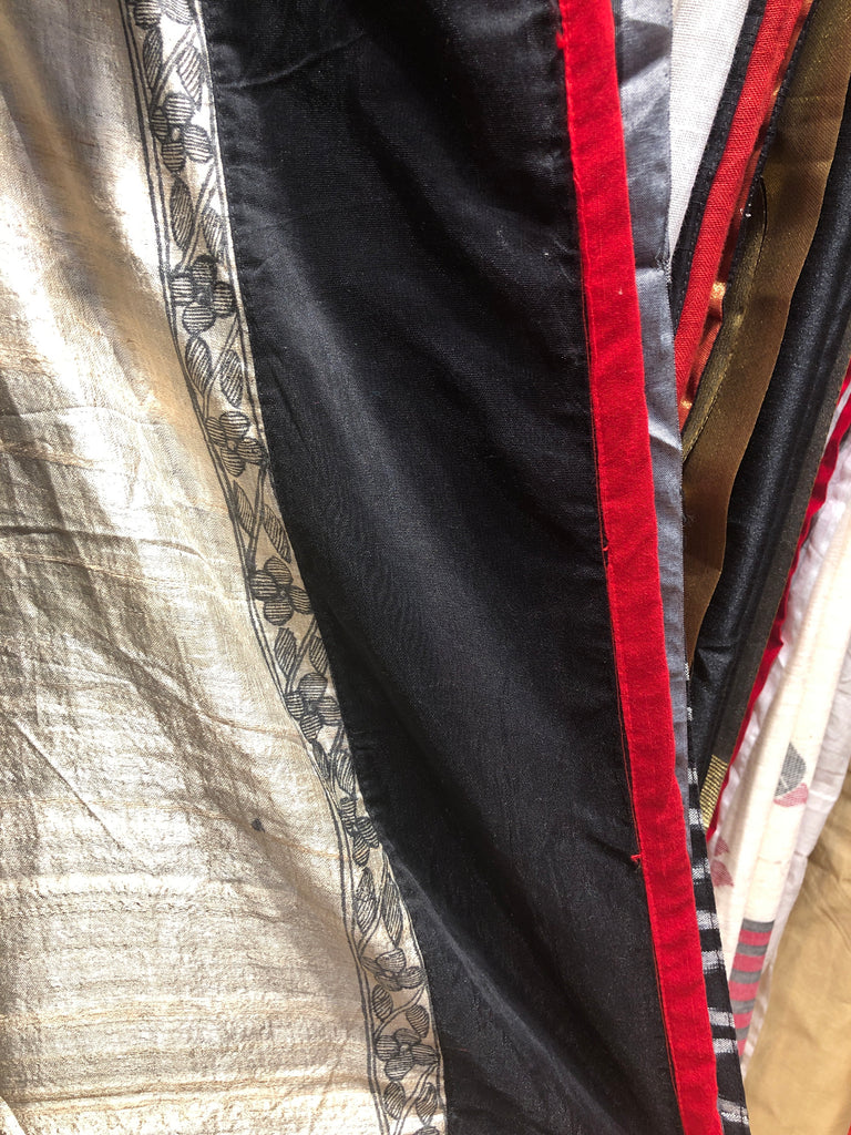 Exclusive chanderi saree with silk pallu and had painted work - Sujatra