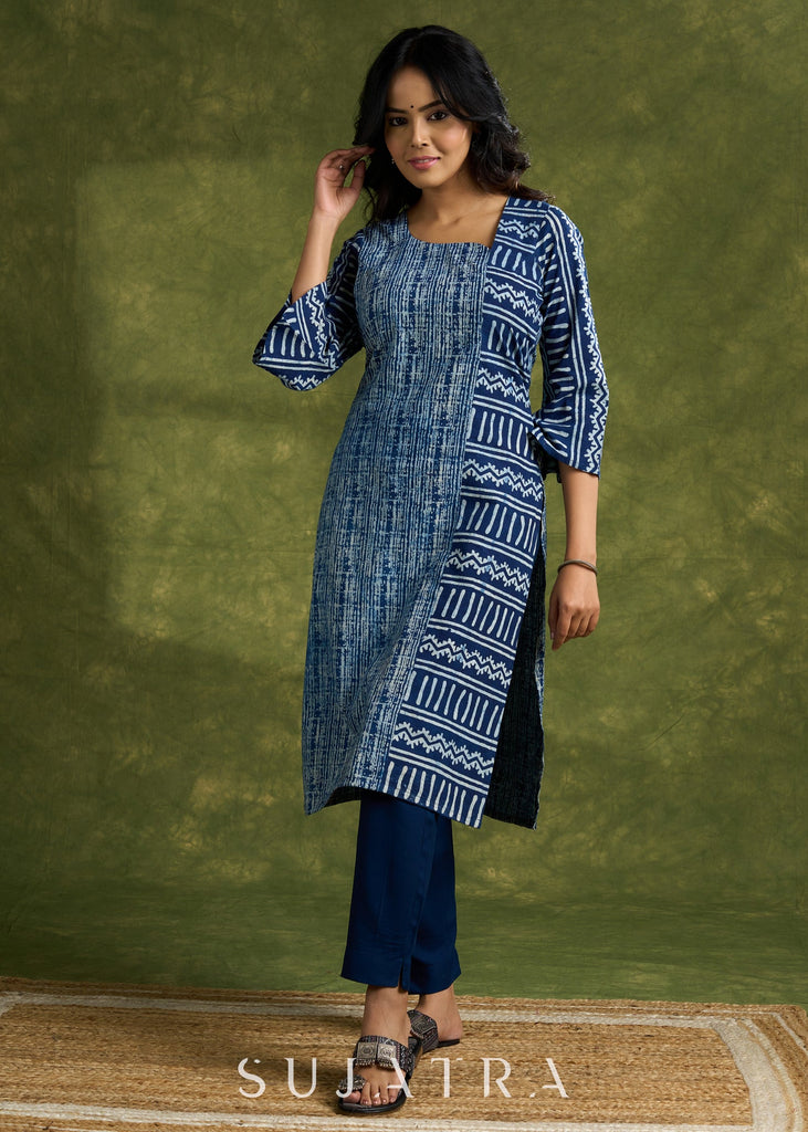 Blue Cotton Pant
