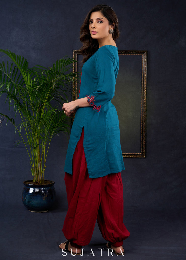 Maroon Cotton Pant