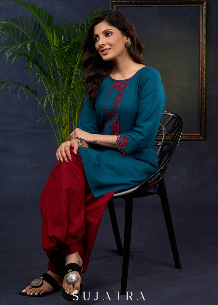 Maroon Cotton Pant