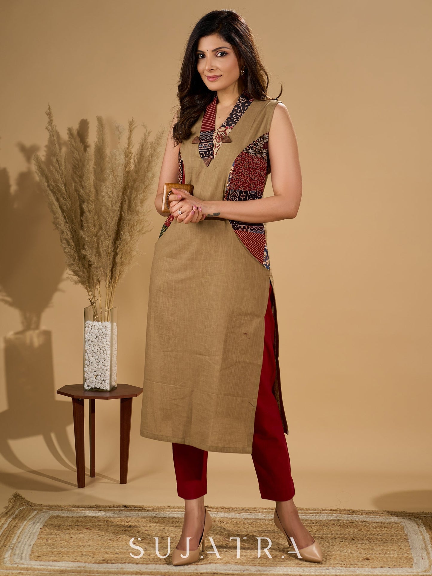 Maroon Cotton Pant