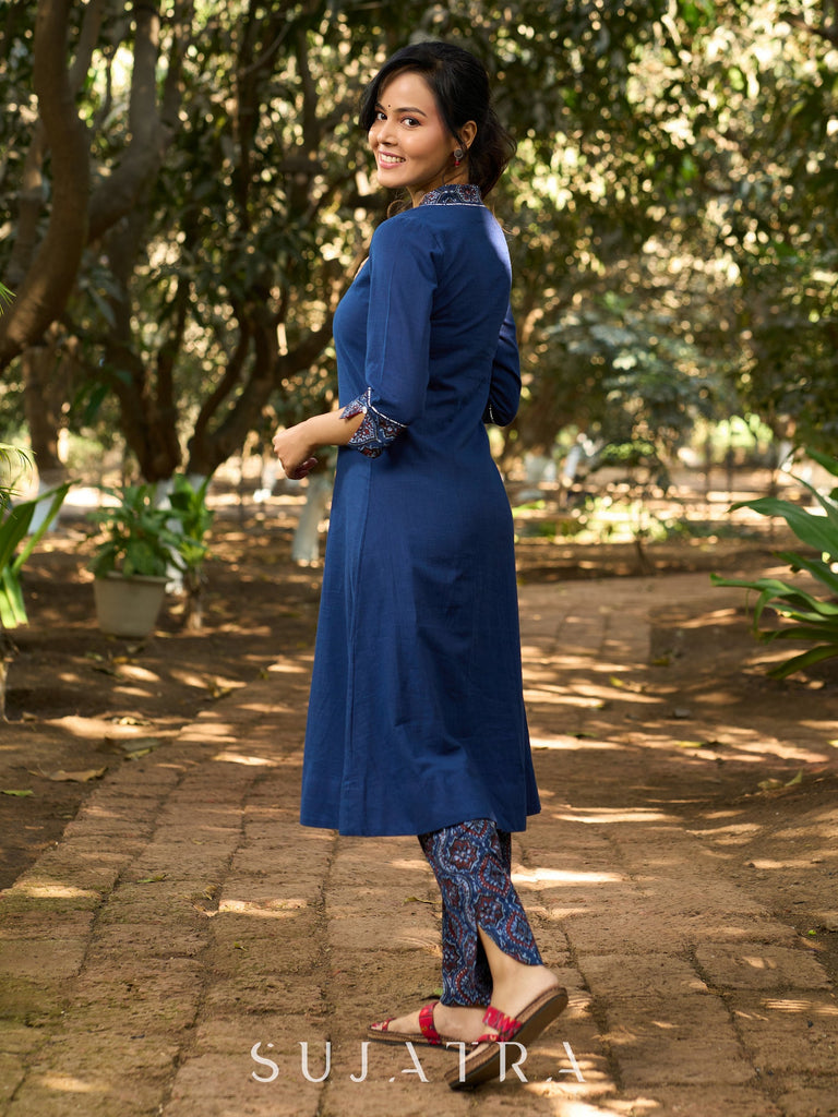 Blue Cotton Pant