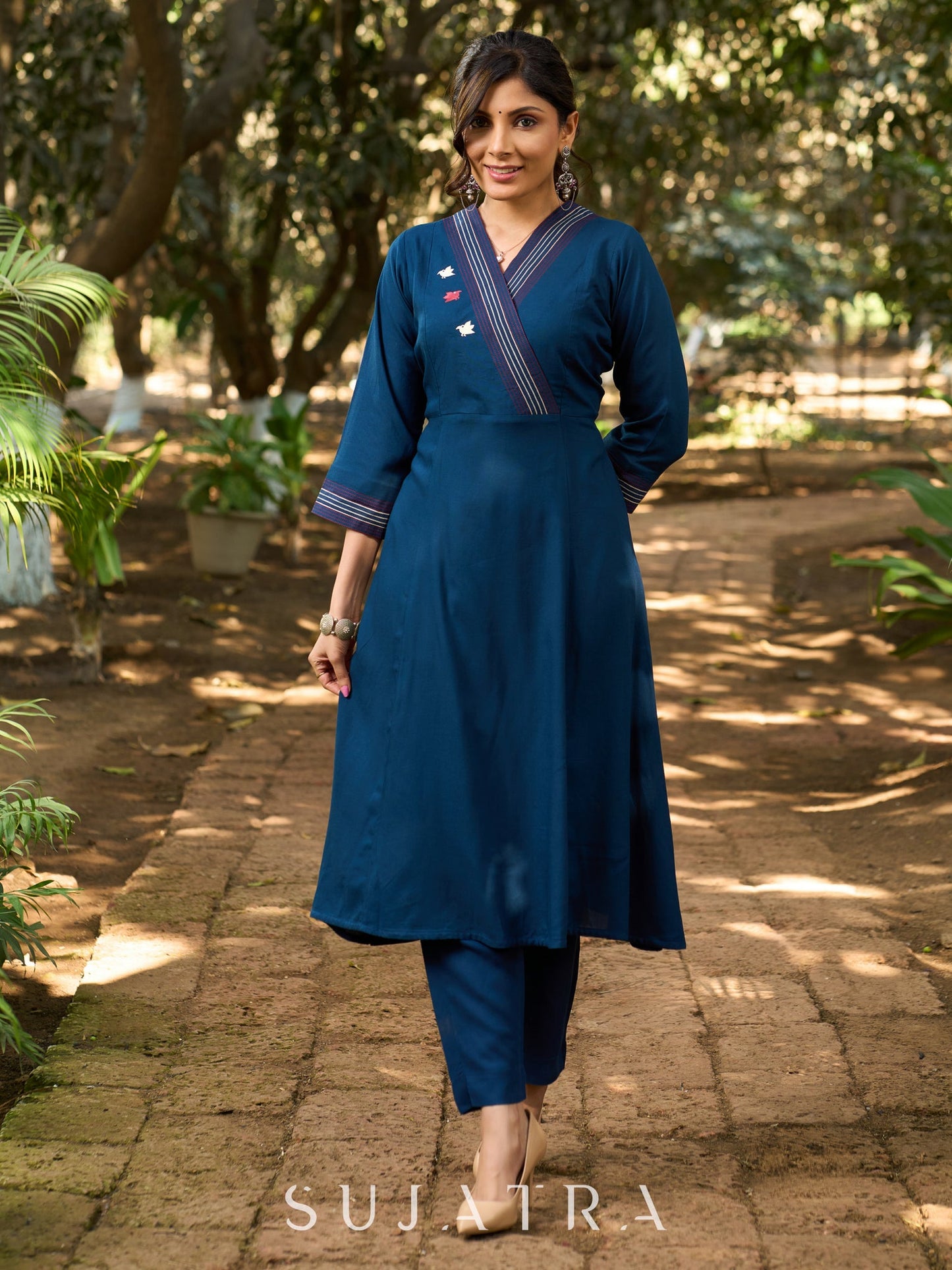 Blue Cotton Pant