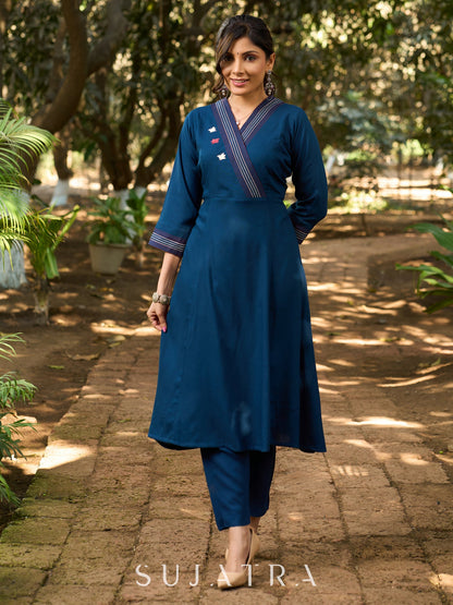 Blue Cotton Pant