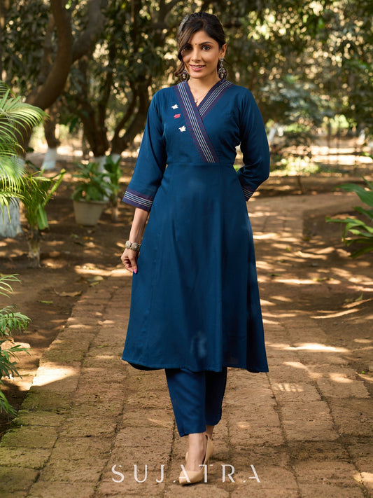 Blue Cotton Pant