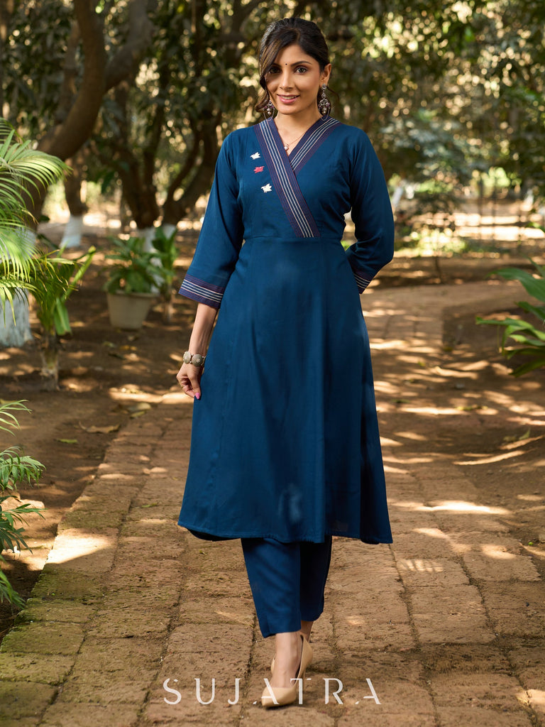 Blue Cotton Pant
