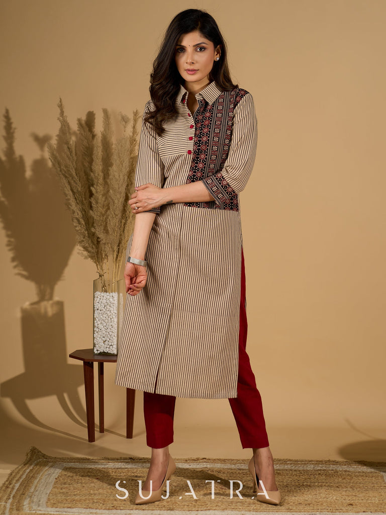 Maroon Cotton Pant