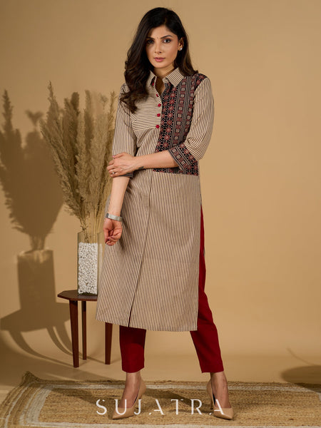 Maroon Cotton Pant