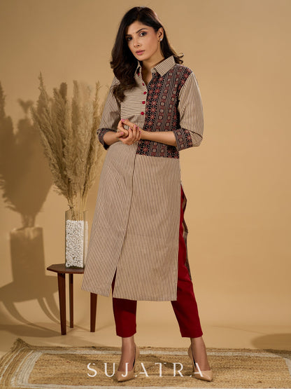 Maroon Cotton Pant
