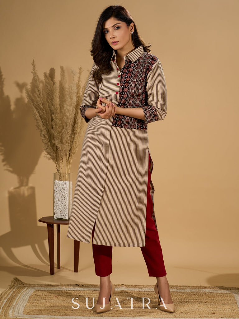 Maroon Cotton Pant