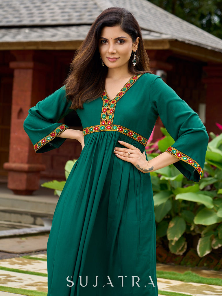 Green Rayon Pant