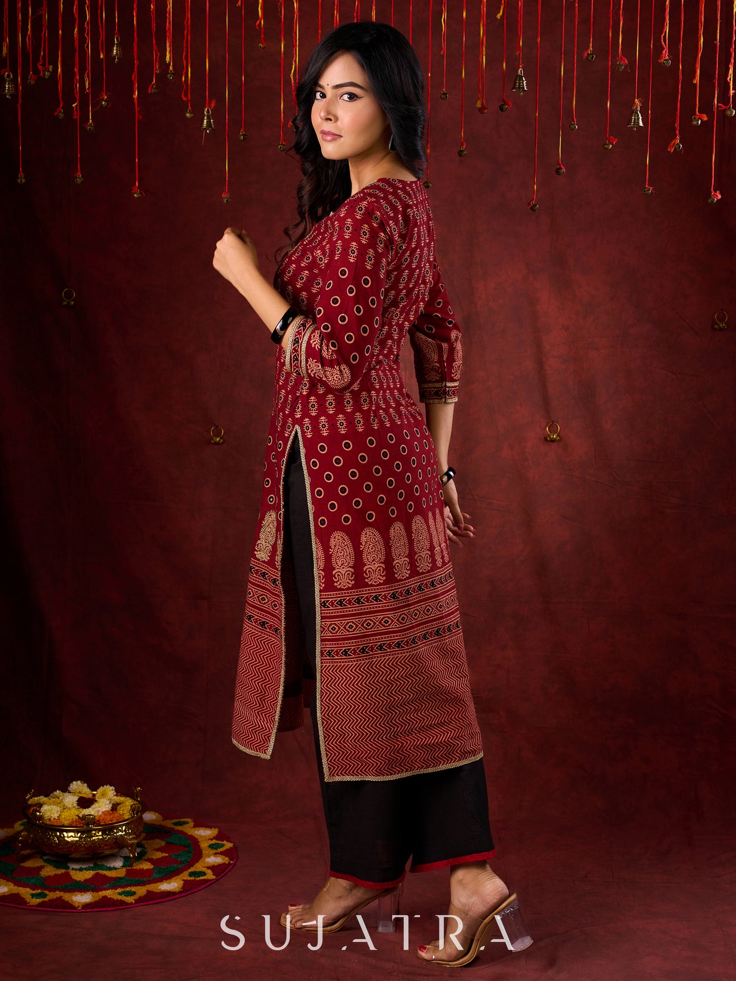 Black Cotton Palazzo