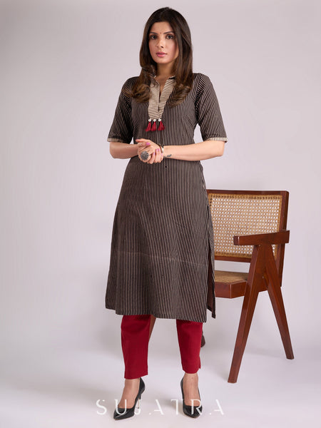 Maroon Cotton Pant