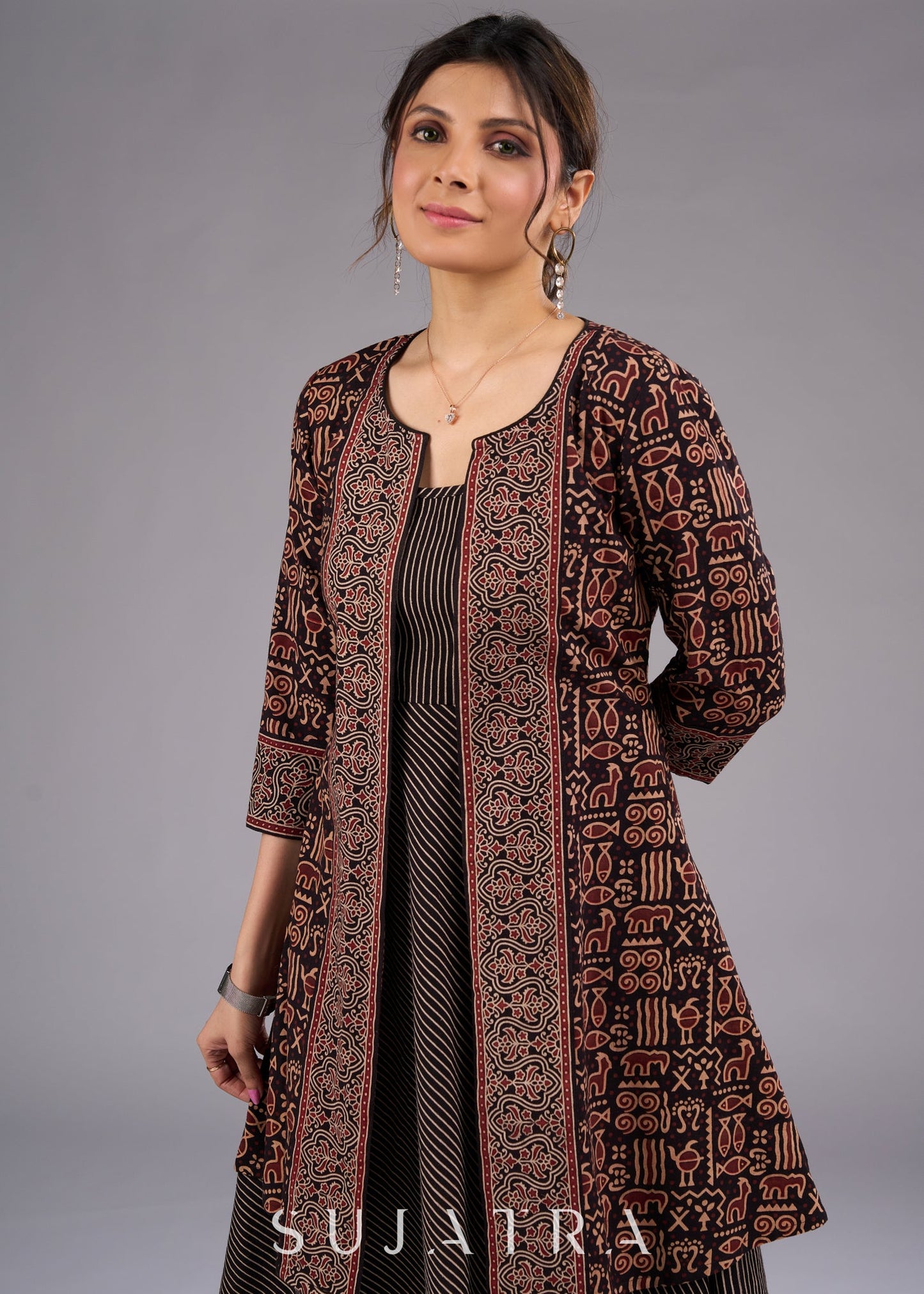 Ajrakh Striped Dress