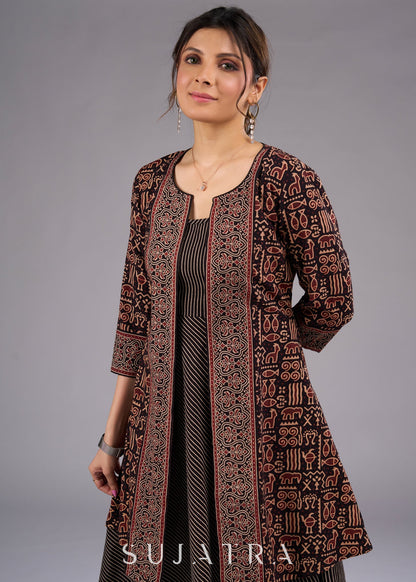 Ajrakh Striped Dress