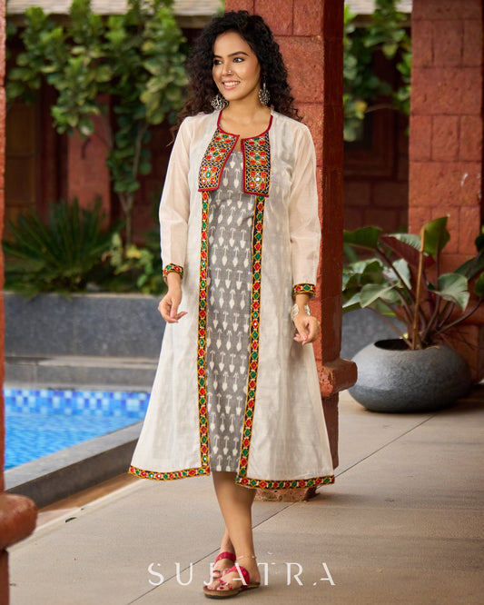 Chanderi morrorwork Shrug