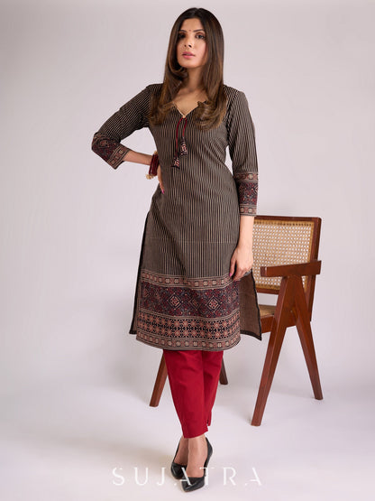 Maroon Cotton Pant