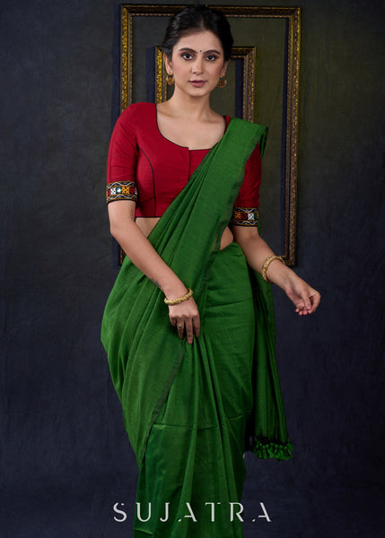 Traditional Maroon Kutch Mirror Work Blouse