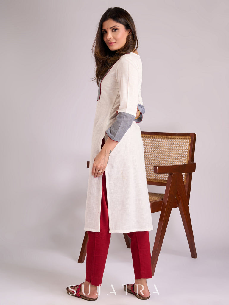 Maroon Cotton Pant