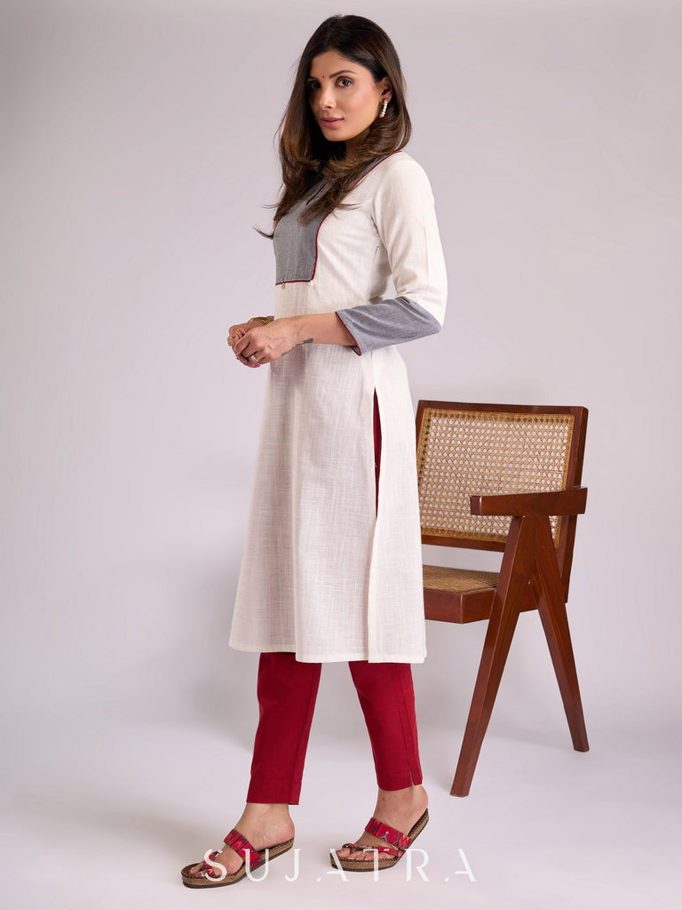 Maroon Cotton Pant