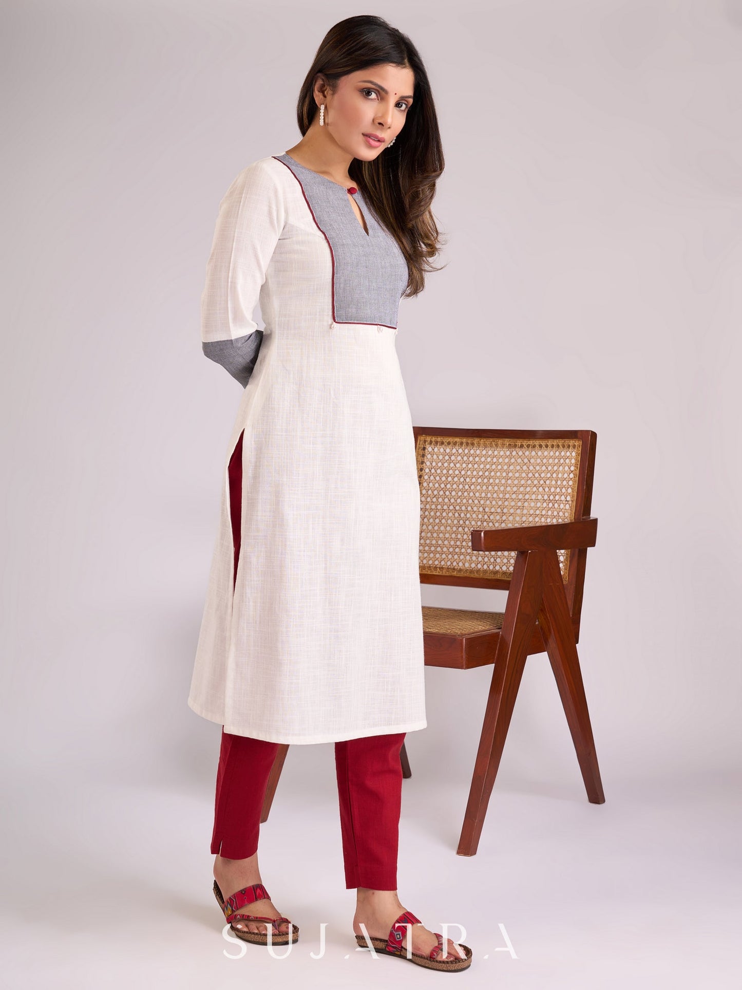 Maroon Cotton Pant