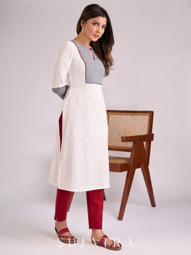 Maroon Cotton Pant
