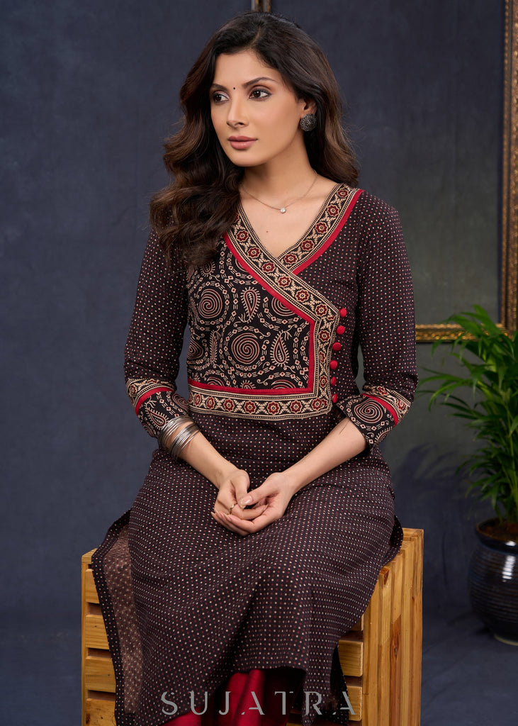 Maroon Cotton Silk Pant