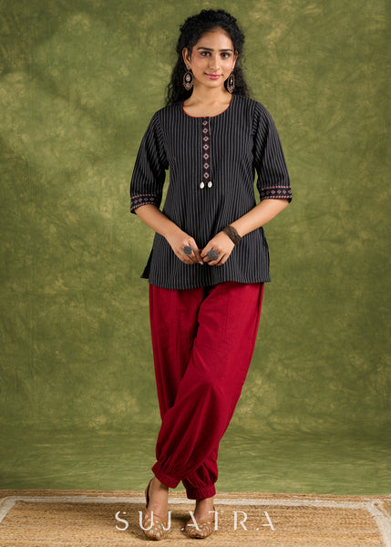Maroon Cotton Pant