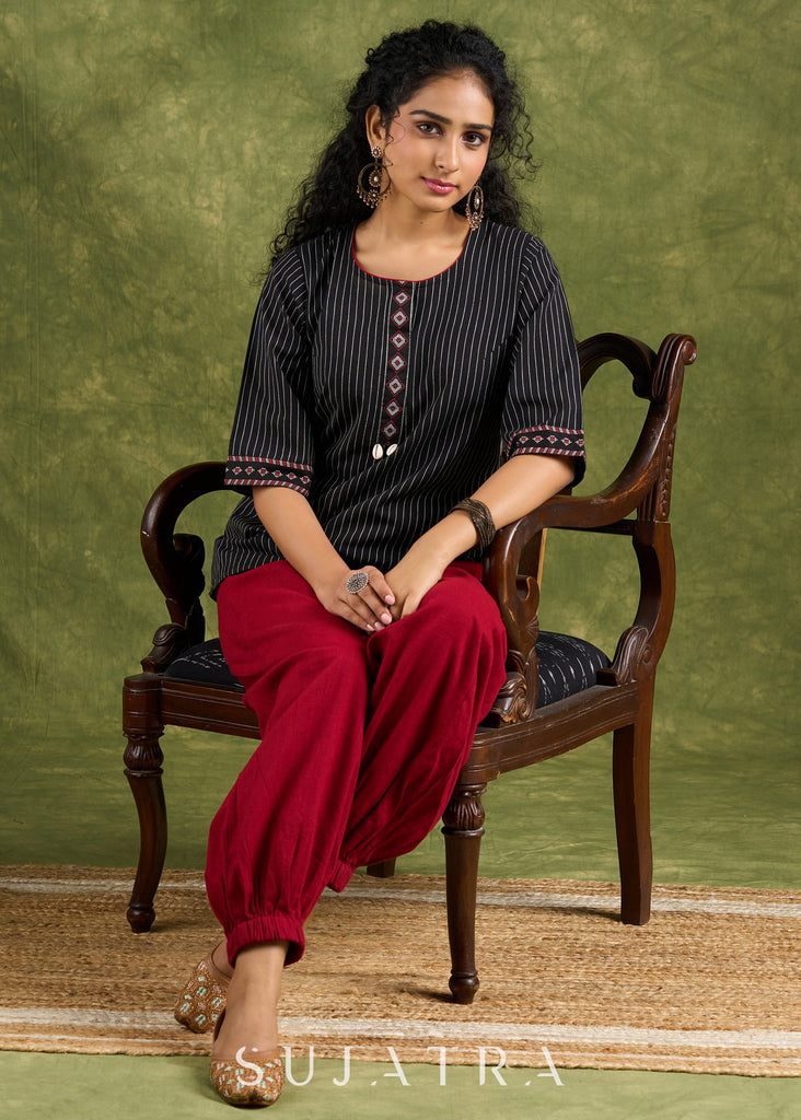 Maroon Cotton Pant