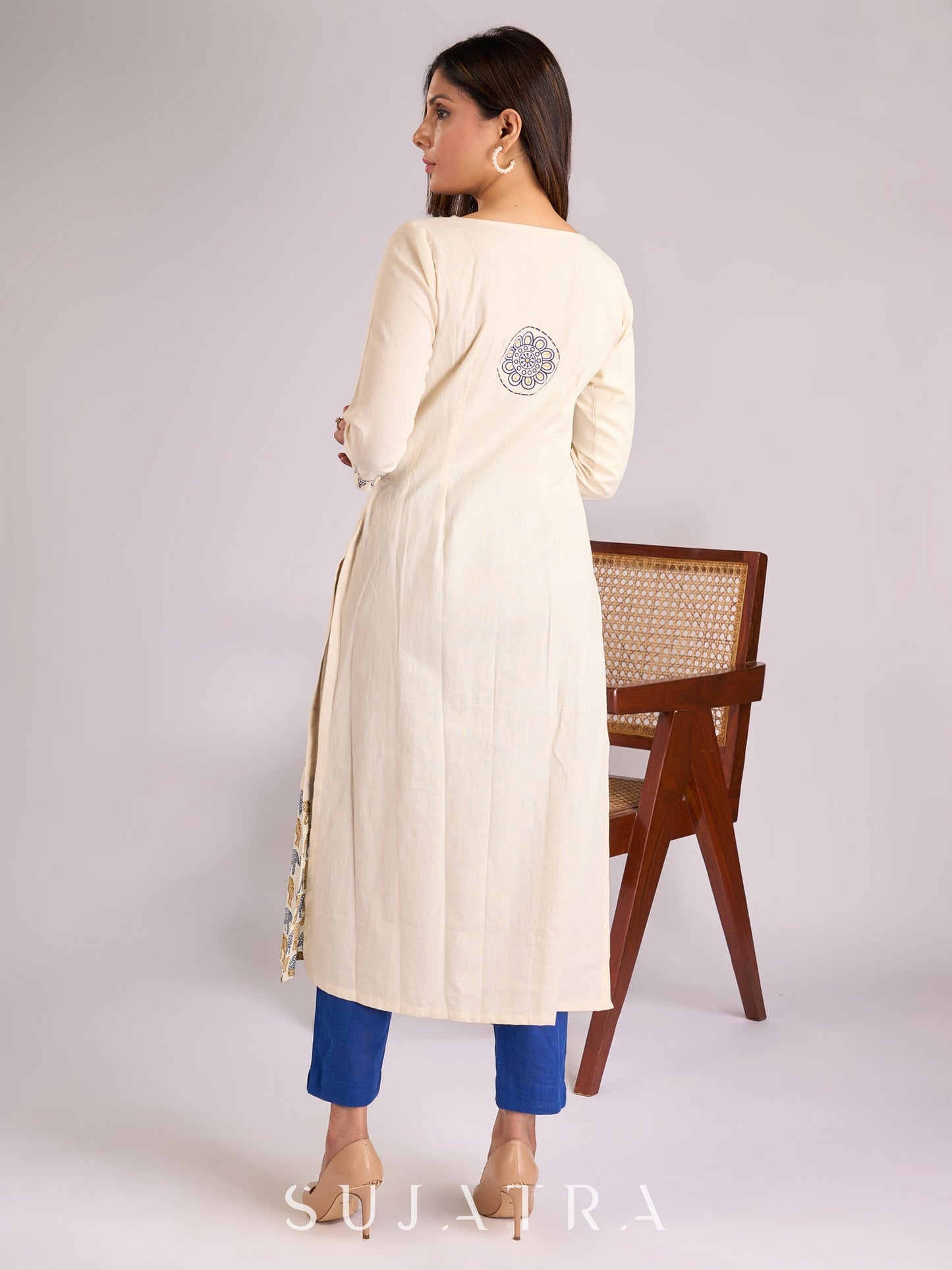 Blue Cotton Pant