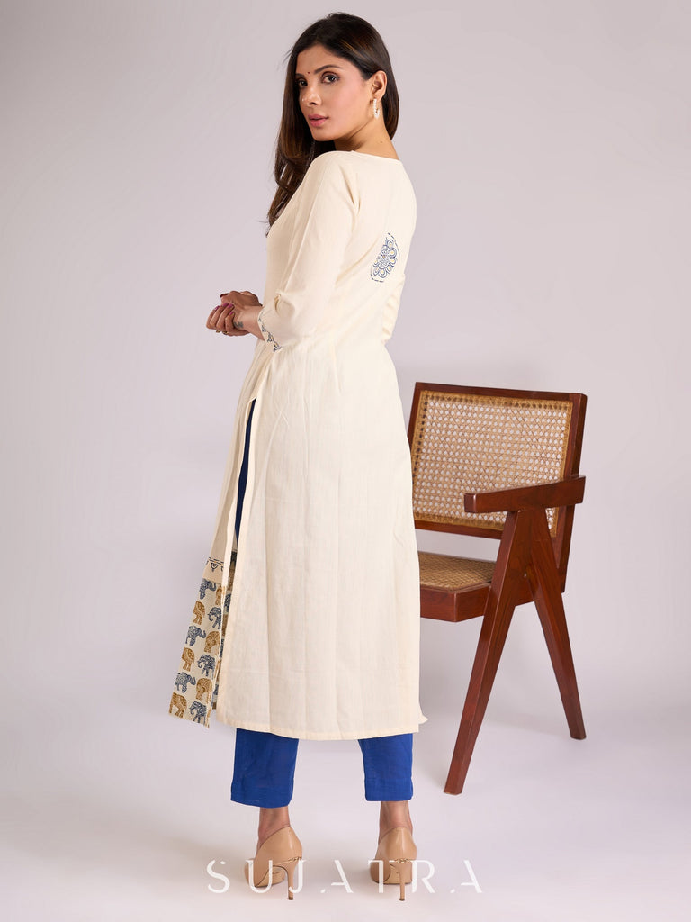 Blue Cotton Pant