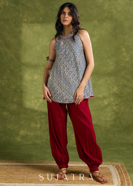 Maroon Cotton Pant