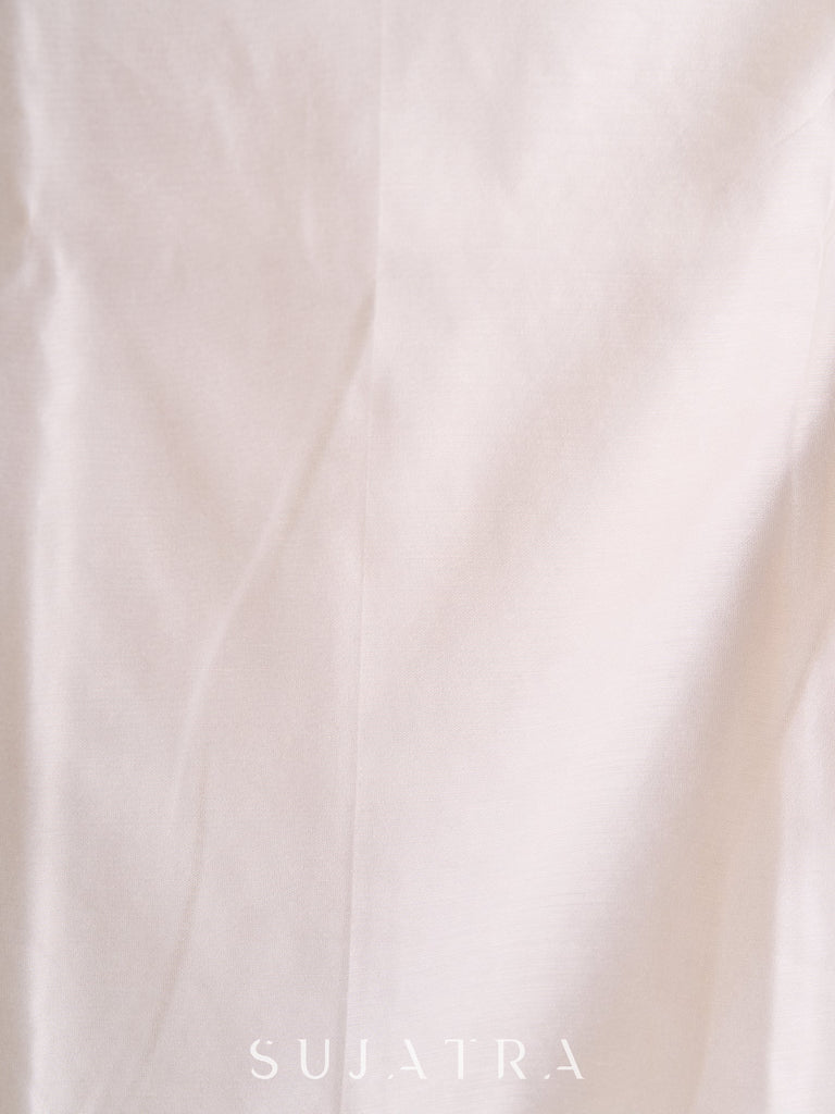 Blue Cotton Silk Pant