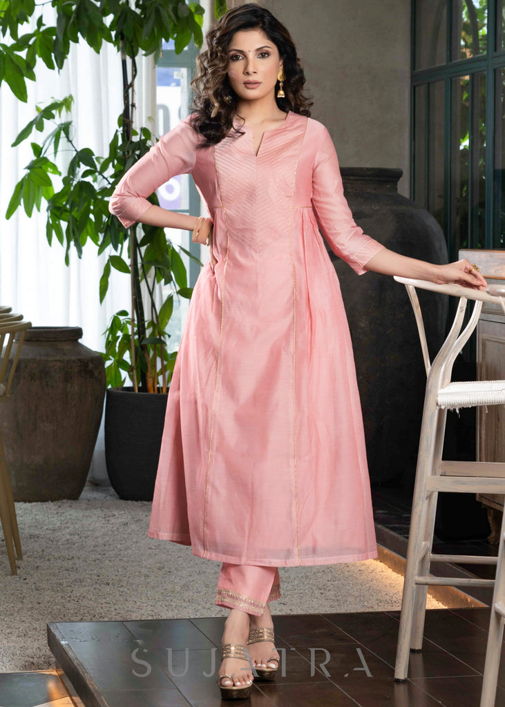 Pink Chanderi Pant