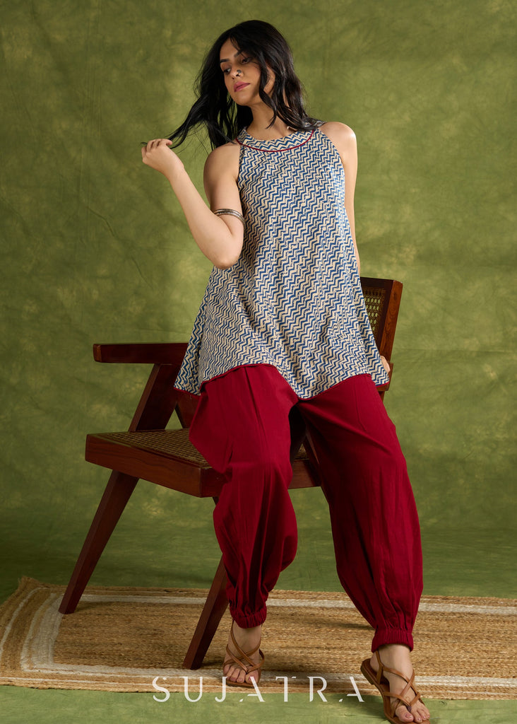 Maroon Cotton Pant
