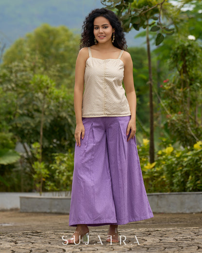 Lavender Jacquard Luxe Jacket –  Co-ord Pants & Brocade Top optional