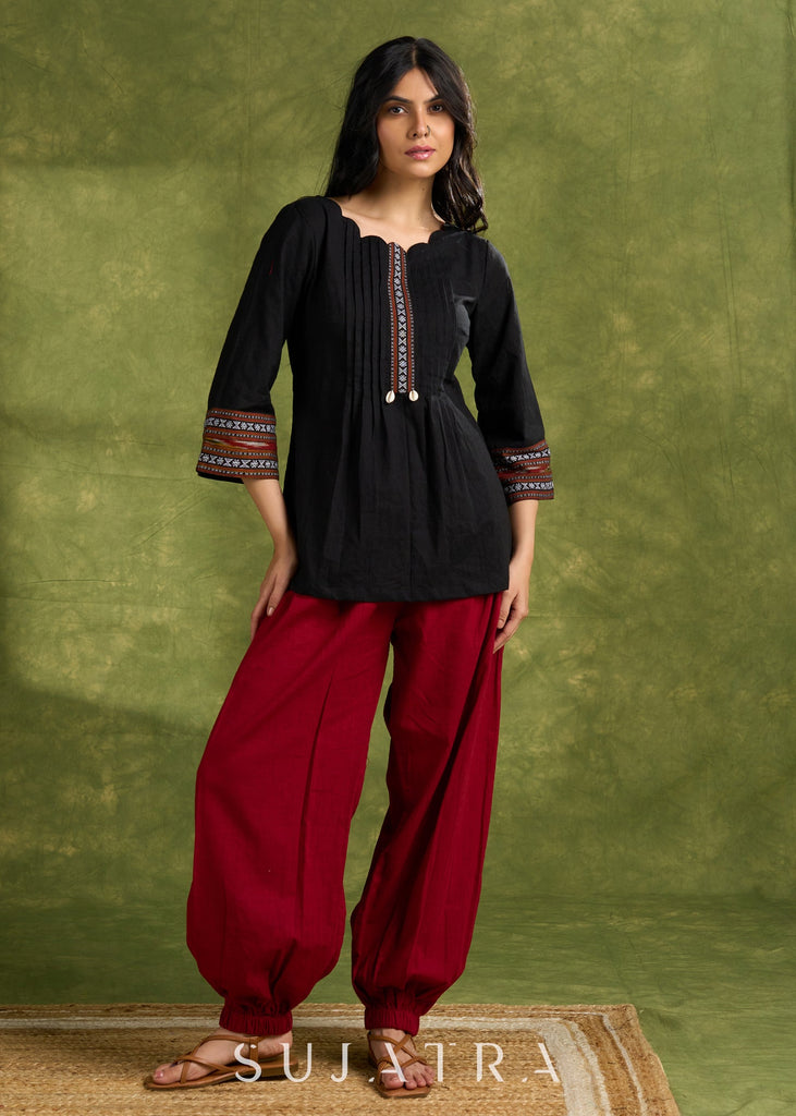 Maroon Cotton Pant