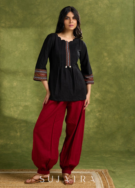 Maroon Cotton Pant