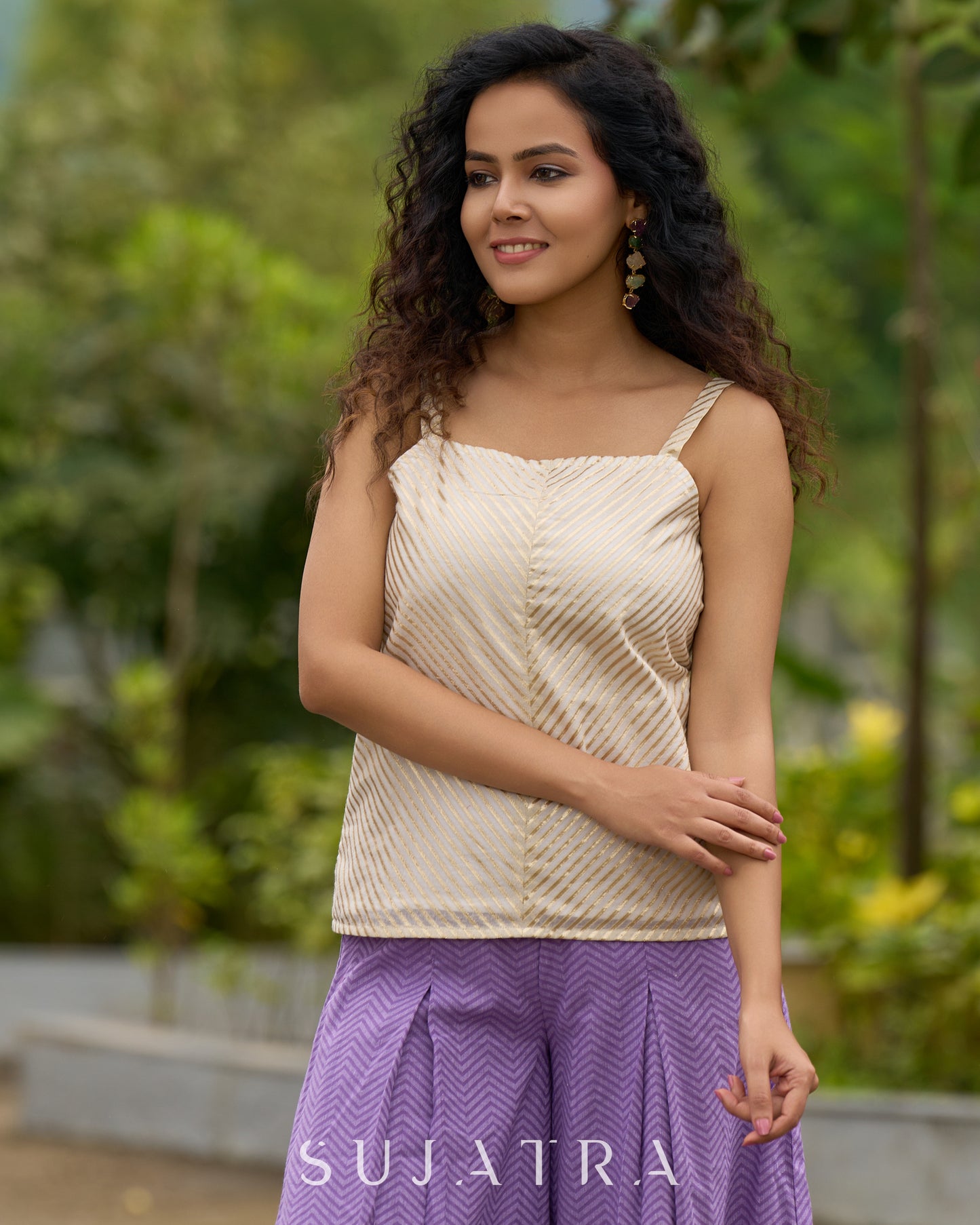 Lavender Jacquard Luxe Jacket –  Co-ord Pants & Brocade Top optional