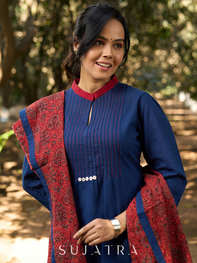 Blue Cotton Pant