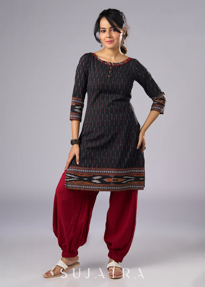 Maroon Cotton Pant